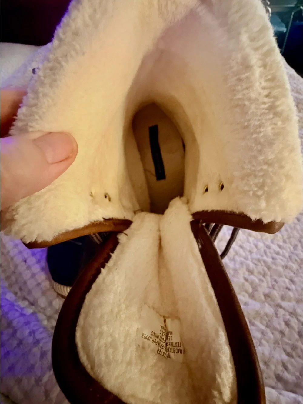 Tommy Hilfiger Gray, Brown and Cream Lace-Up Winter Boots